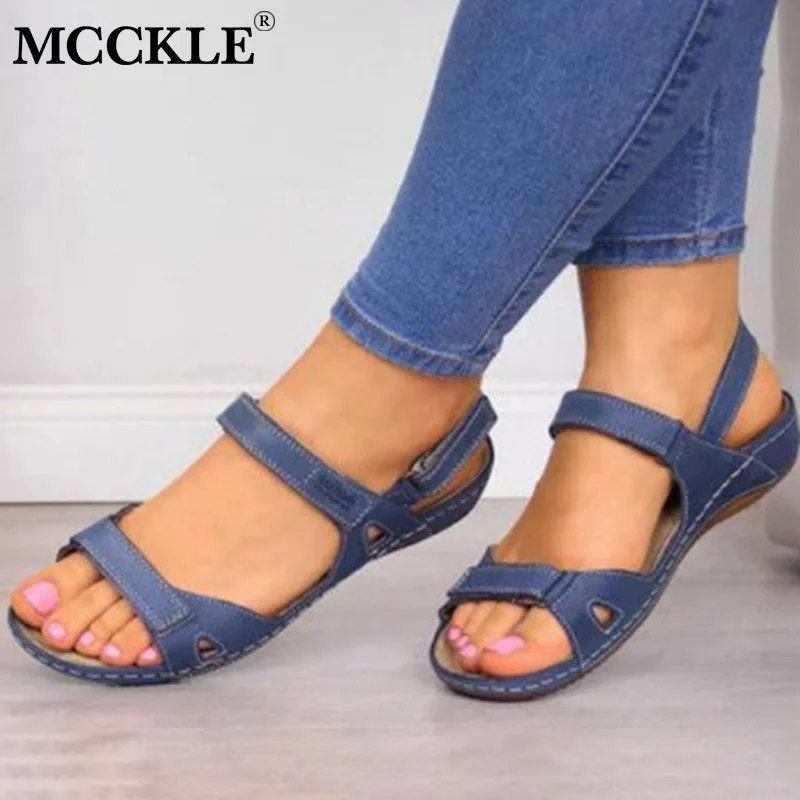MCCKLE Summer Women Flat Sandals Hook & Loop Open Toe Ladies Platform Sewing Comfort Female Retro Causal Shoes Plus Size 34-43
MCCKLE Summer Women Flat Sandals Hook & Loop Open Toe Ladies Platform Sewing Comfort Female Retro Causal Shoes Plus Size 34-43