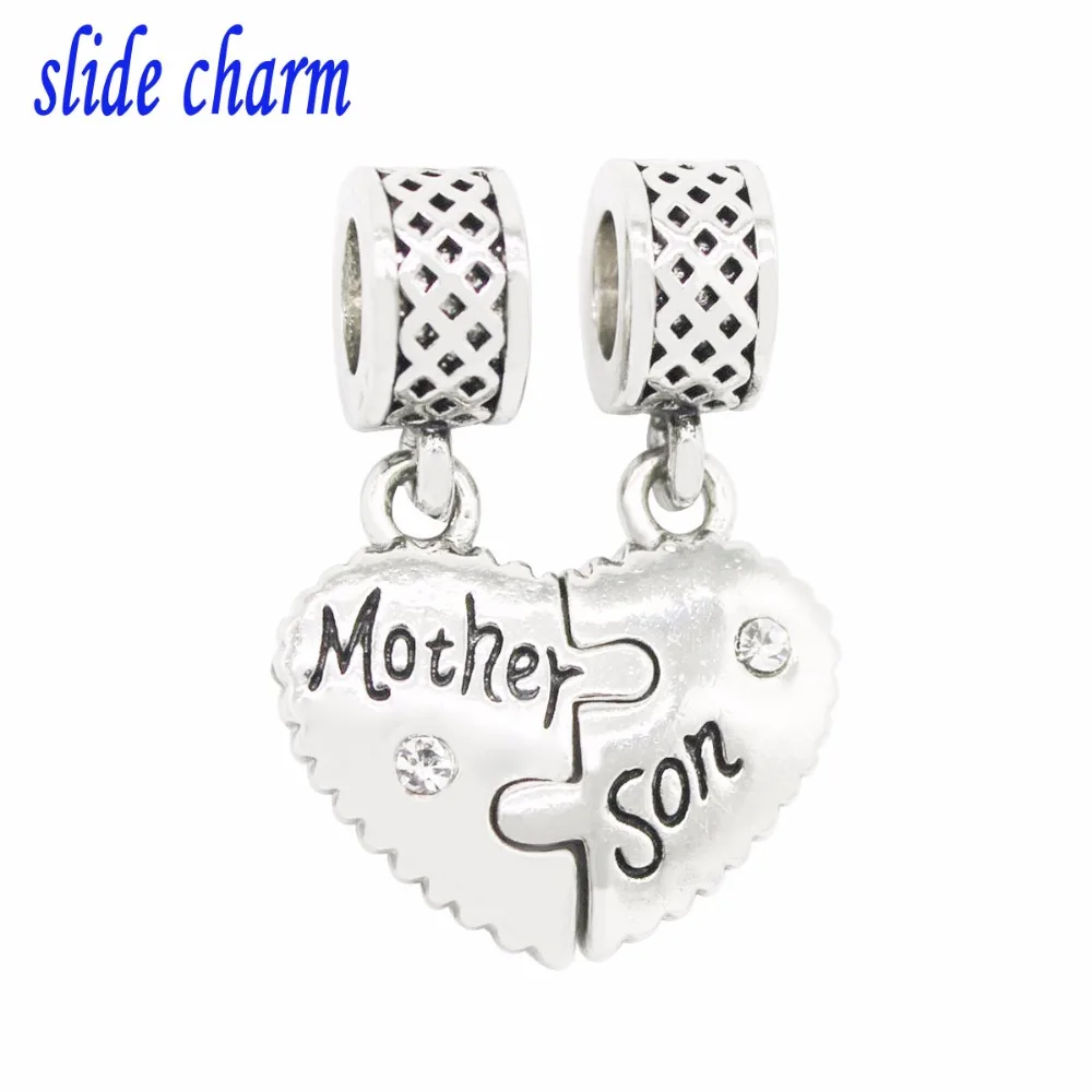 slide charm Free shipping White Crystal Heart Pendant Mother's son charm beads fit Pandora bracelet
slide charm Free shipping White Crystal Heart Pendant Mother's son charm beads fit Pandora bracelet