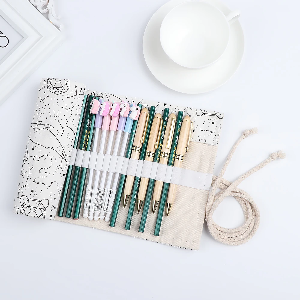 36/48 Holes Big Canvas Cosmetic Bag School Supplies Roll Pouch box Constellation Sketch Brush Bag School Tools
36/48 Holes Big Canvas Cosmetic Bag School Supplies Roll Pouch box Constellation Sketch Brush Bag School Tools