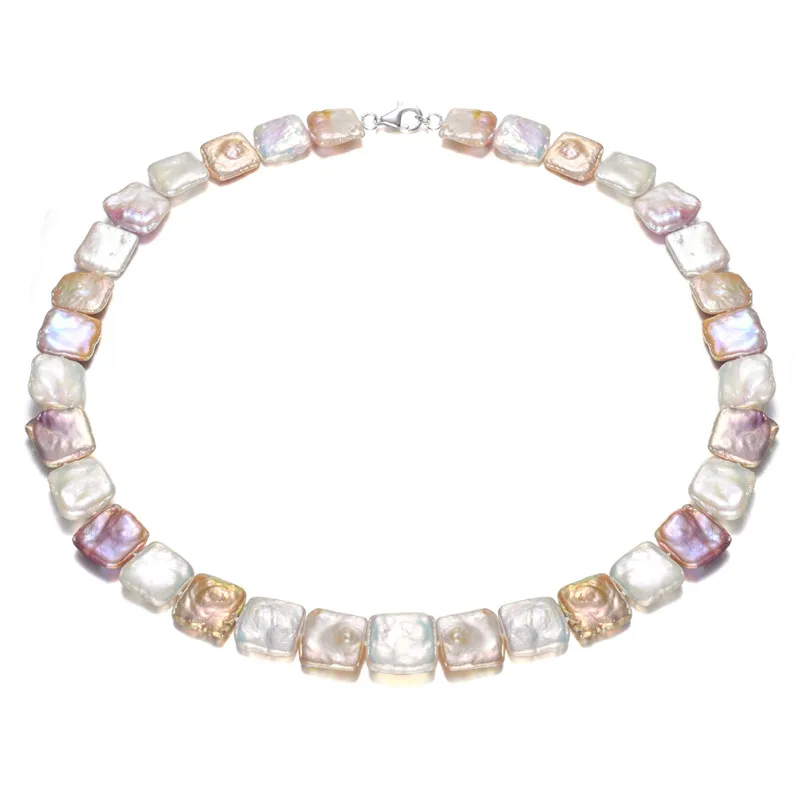 SNH Genuine 15-17mm square 925silver natural pearl necklace white Pink purple Pearl Necklace Jewelry For women Free shipping
SNH Genuine 15-17mm square 925silver natural pearl necklace white Pink purple Pearl Necklace Jewelry For women Free shipping