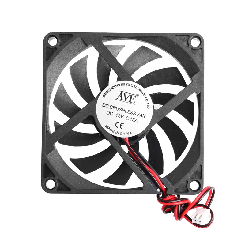 12V Cooler Fan for PC 2-Pin 80x80x10mm Computer CPU System Heatsink Brushless Cooling Fan 8010
12V Cooler Fan for PC 2-Pin 80x80x10mm Computer CPU System Heatsink Brushless Cooling Fan 8010