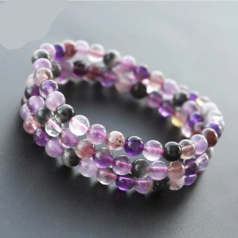 Aurora 23 Multi-ring Bracelet Female Super Seven Crystal 23 Kinds of Mineral Purple Thousand Layer
Aurora 23 Multi-ring Bracelet Female Super Seven Crystal 23 Kinds of Mineral Purple Thousand Layer