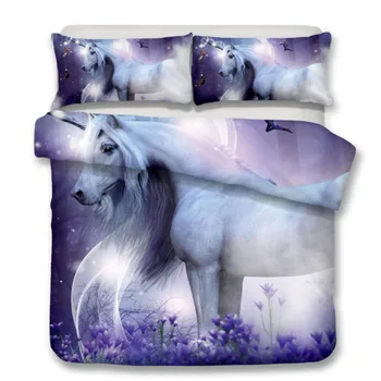 Drop Shipping kids 3D unicorn Bedding sets queen size Cartoon Duvet Cover with pillow case purple Bed Bedding
Drop Shipping kids 3D unicorn Bedding sets queen size Cartoon Duvet Cover with pillow case purple Bed Bedding