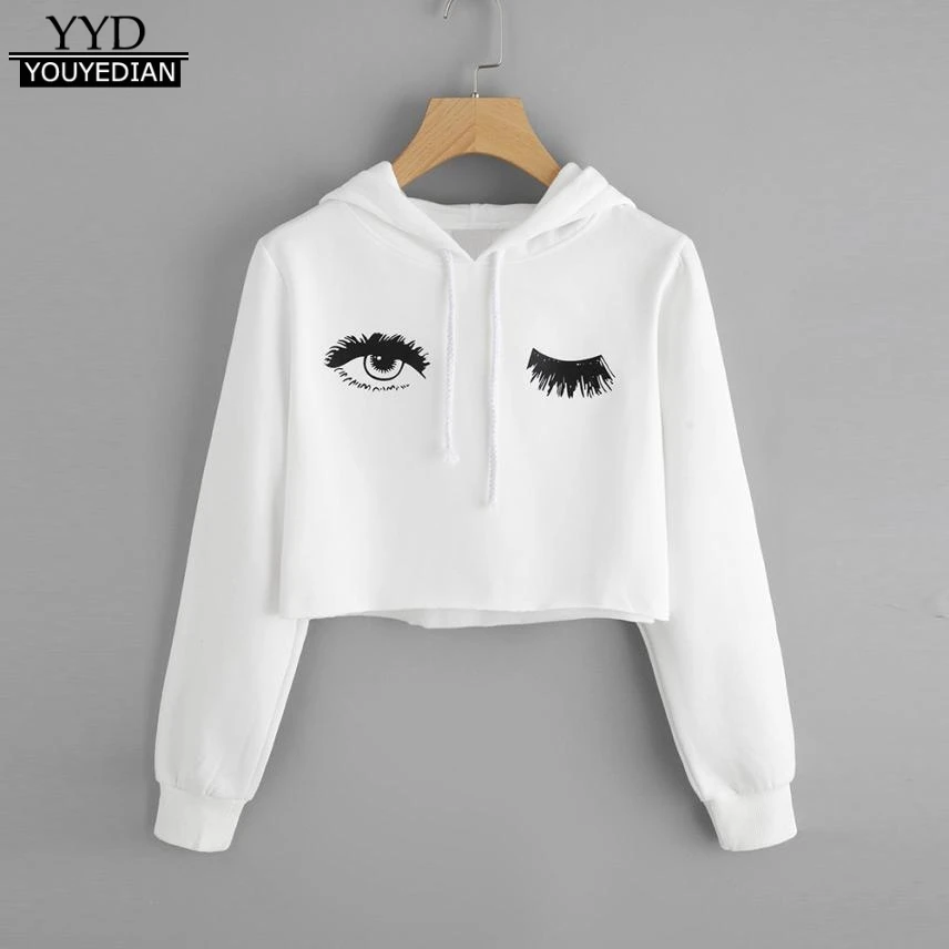 Plus Size Cropped hoodie Womens Eye Print New Fashion Top Long Sleeve Hooded Hoody Ladies White Sweatshirt sudaderas para mujer
Plus Size Cropped hoodie Womens Eye Print New Fashion Top Long Sleeve Hooded Hoody Ladies White Sweatshirt sudaderas para mujer