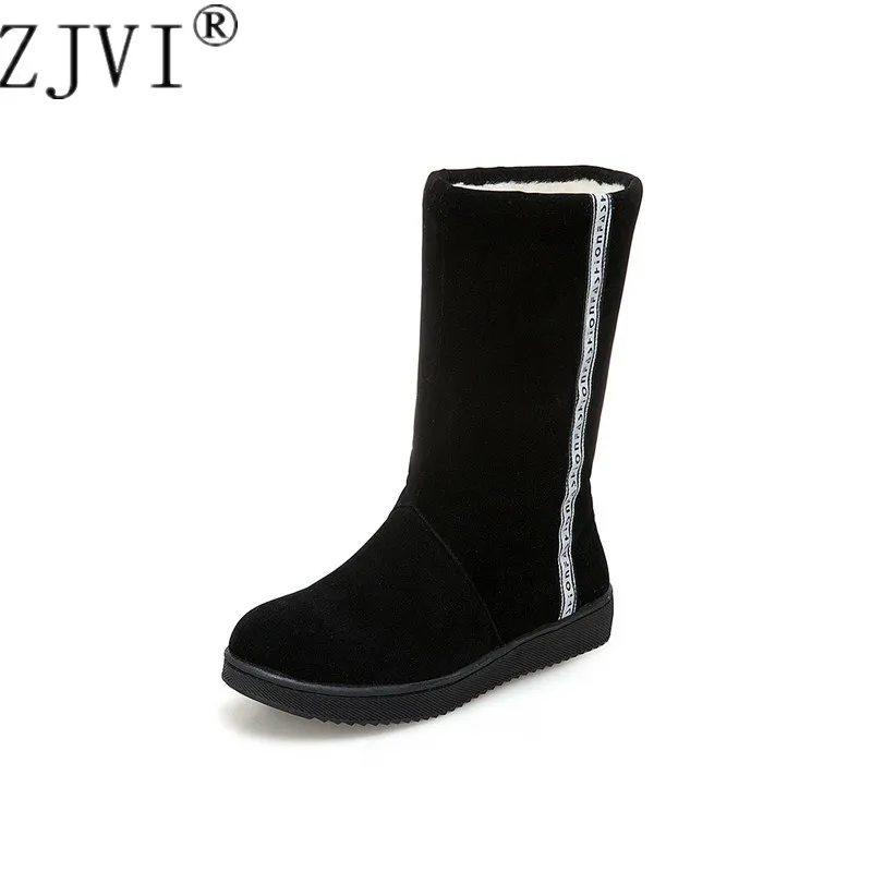 ZJVI women nubuck mid calf snow boots womens fashion suede flat winter warm plush boots 2019 round toe flats woman ladies shoes 
ZJVI women nubuck mid calf snow boots womens fashion suede flat winter warm plush boots 2019 round toe flats woman ladies shoes