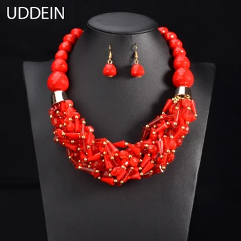 UDDEIN African Beads Jewelry Sets Statement necklace & pendant bib beads handmade jewelry Nigerian Wedding Indian necklace sets
UDDEIN African Beads Jewelry Sets Statement necklace & pendant bib beads handmade jewelry Nigerian Wedding Indian necklace sets