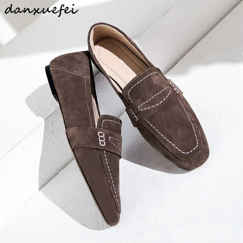 Women's genuine suede leather slip-on flats loafers brand designer leisure soft espadrilles high quality female spring new shoes
Women's genuine suede leather slip-on flats loafers brand designer leisure soft espadrilles high quality female spring new shoes
