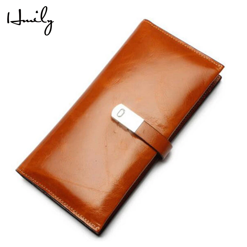 HMILY Women Purse Elegant Retro Card Holder Female Oil Wax Genuine Leather Women Wallet Long Cowskin Ladies Clutch Bag
HMILY Women Purse Elegant Retro Card Holder Female Oil Wax Genuine Leather Women Wallet Long Cowskin Ladies Clutch Bag