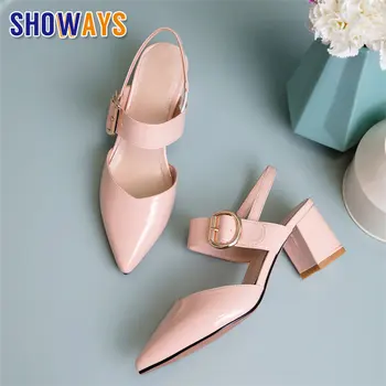 Summer Women Pumps White Pink Patent Leather Buckle Slingbacks Casual Wedding Office Lady Sexy Slip-on High Block Heels Sandals
Summer Women Pumps White Pink Patent Leather Buckle Slingbacks Casual Wedding Office Lady Sexy Slip-on High Block Heels Sandals