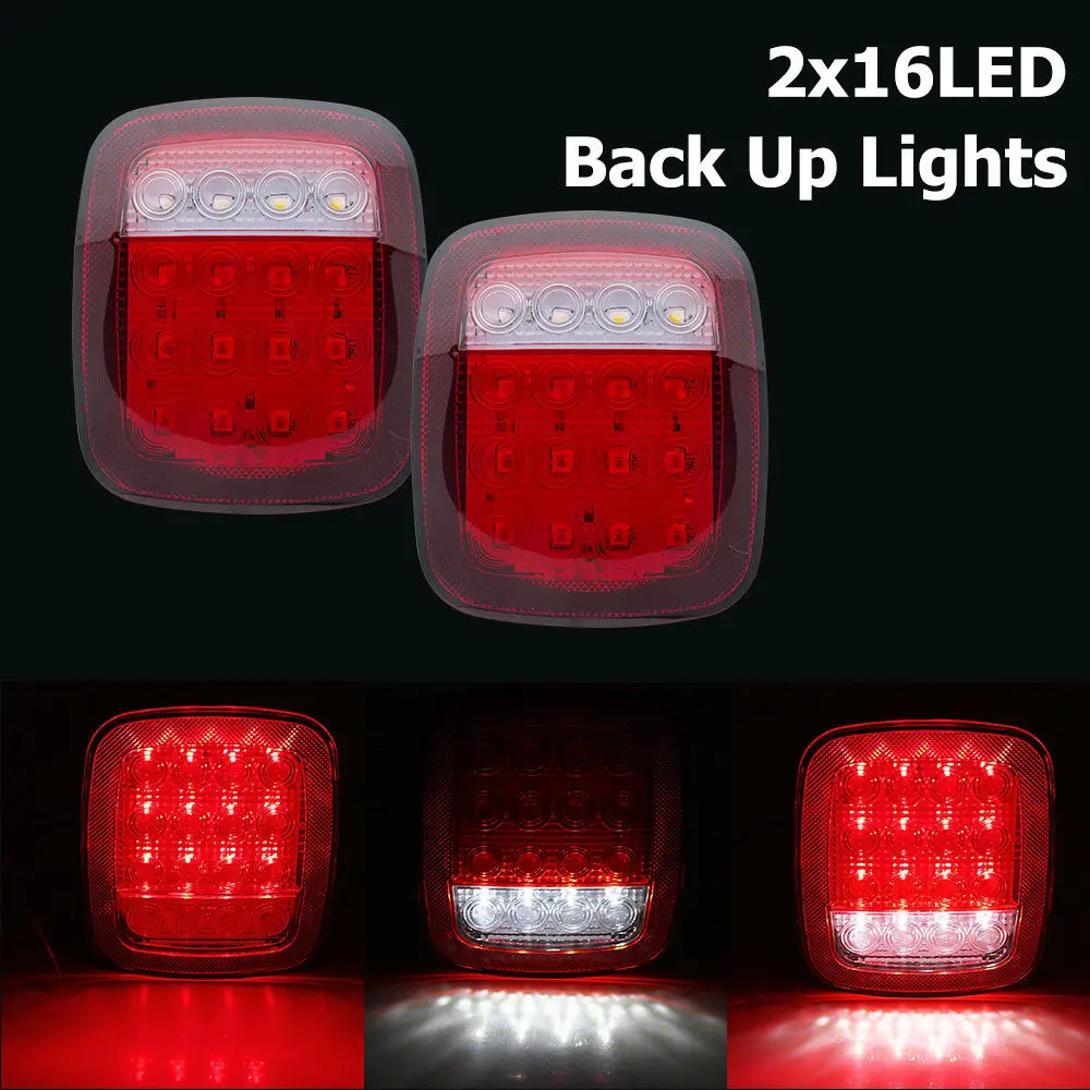 One pair 16 LED Stop Tail Turn Signal Backup Clearance Stop Signal Marker Light Lamp Red White
One pair 16 LED Stop Tail Turn Signal Backup Clearance Stop Signal Marker Light Lamp Red White