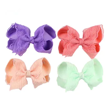 20pcs/lot 4 Inch Large Kids hairbows Girl Grosgrain Ribbon Bow Clips Lace bow hairpin Headdress Children Hair Accessories
20pcs/lot 4 Inch Large Kids hairbows Girl Grosgrain Ribbon Bow Clips Lace bow hairpin Headdress Children Hair Accessories