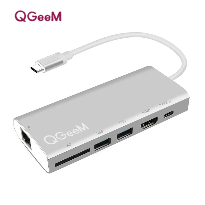 QGeeM USB C HUB All in One USB-C to HDMI Card Reader RJ45 PD Adapter for MacBook Samsung Galaxy S9/S8/S8+ Type C HUB USB 3.0
QGeeM USB C HUB All in One USB-C to HDMI Card Reader RJ45 PD Adapter for MacBook Samsung Galaxy S9/S8/S8+ Type C HUB USB 3.0