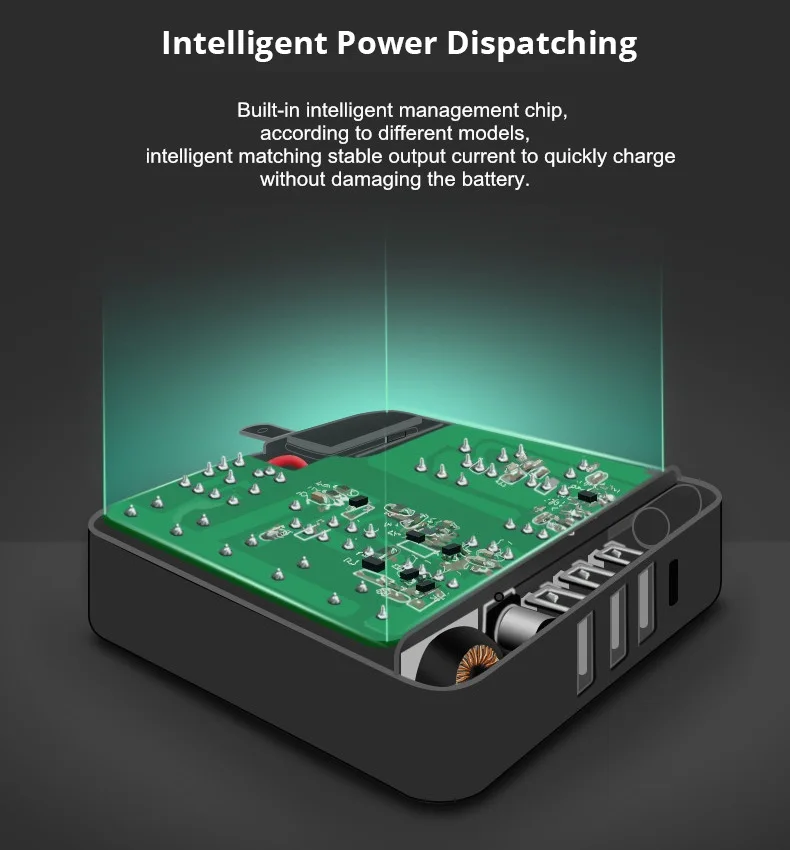 61W USB Fast Charger Power Adapter 6
