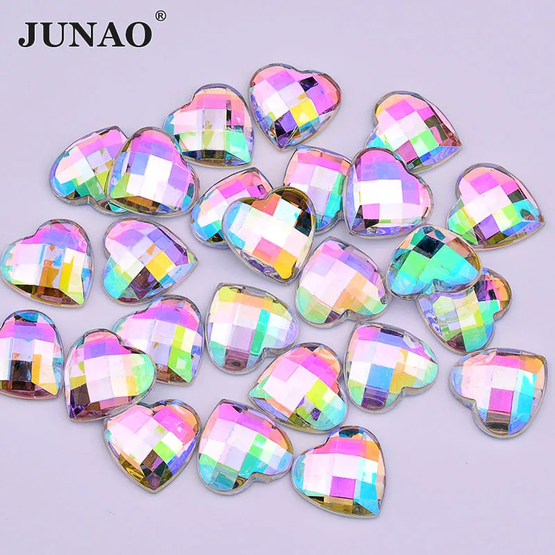 JUNAO 8 10 12 14 16 18 20 mm Crystal AB Acrylic Rhinestone Heart Shape Strass Applique Scrapbook Bead Flat Back Gems for Clothes
JUNAO 8 10 12 14 16 18 20 mm Crystal AB Acrylic Rhinestone Heart Shape Strass Applique Scrapbook Bead Flat Back Gems for Clothes