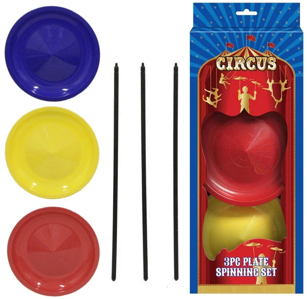 2x 3pc/set cirsus juggling spinning plate set body balance trainning multi person party activity games toys favors bag fillers
2x 3pc/set cirsus juggling spinning plate set body balance trainning multi person party activity games toys favors bag fillers