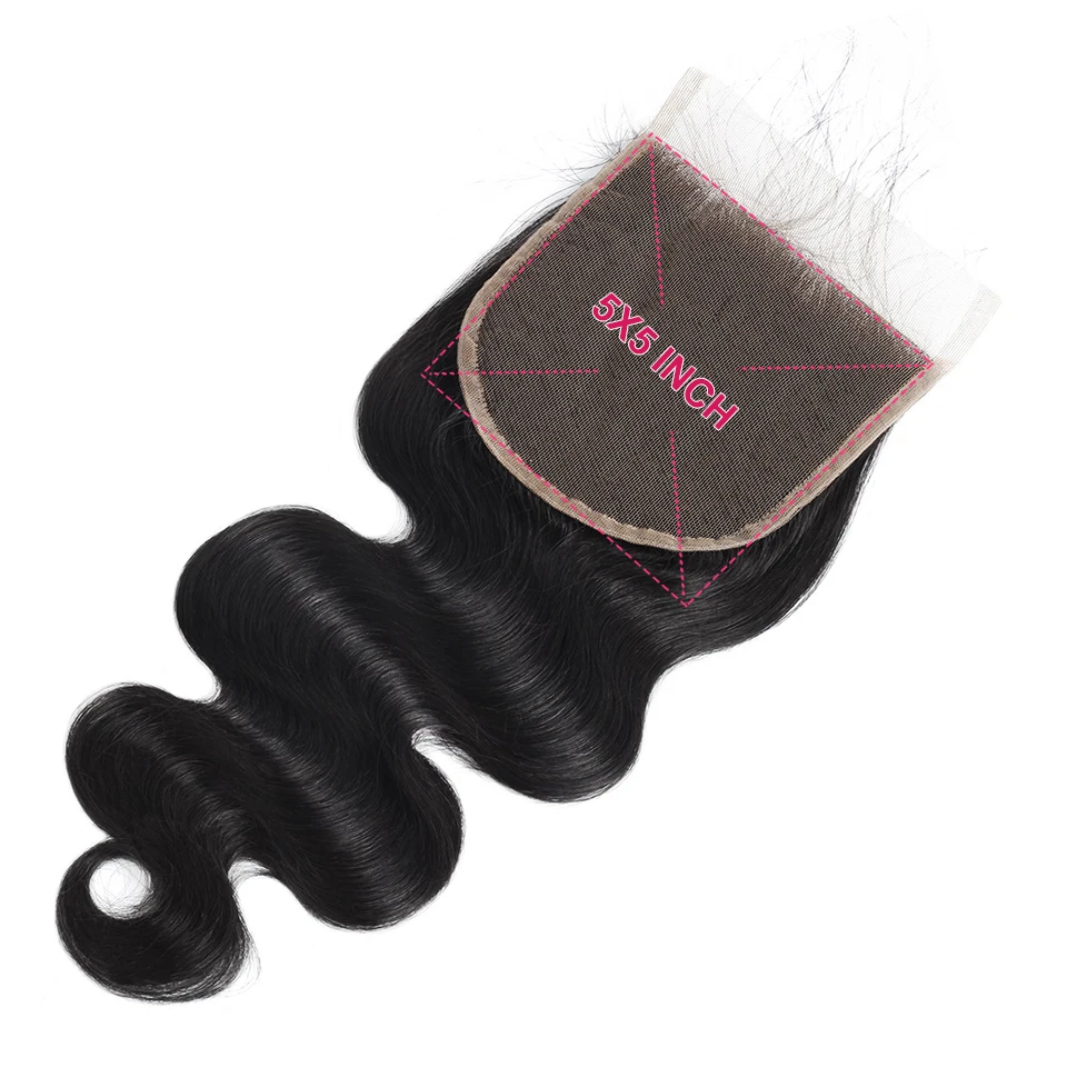 Free Part 5X5 Body Wave Lace Closure (2)