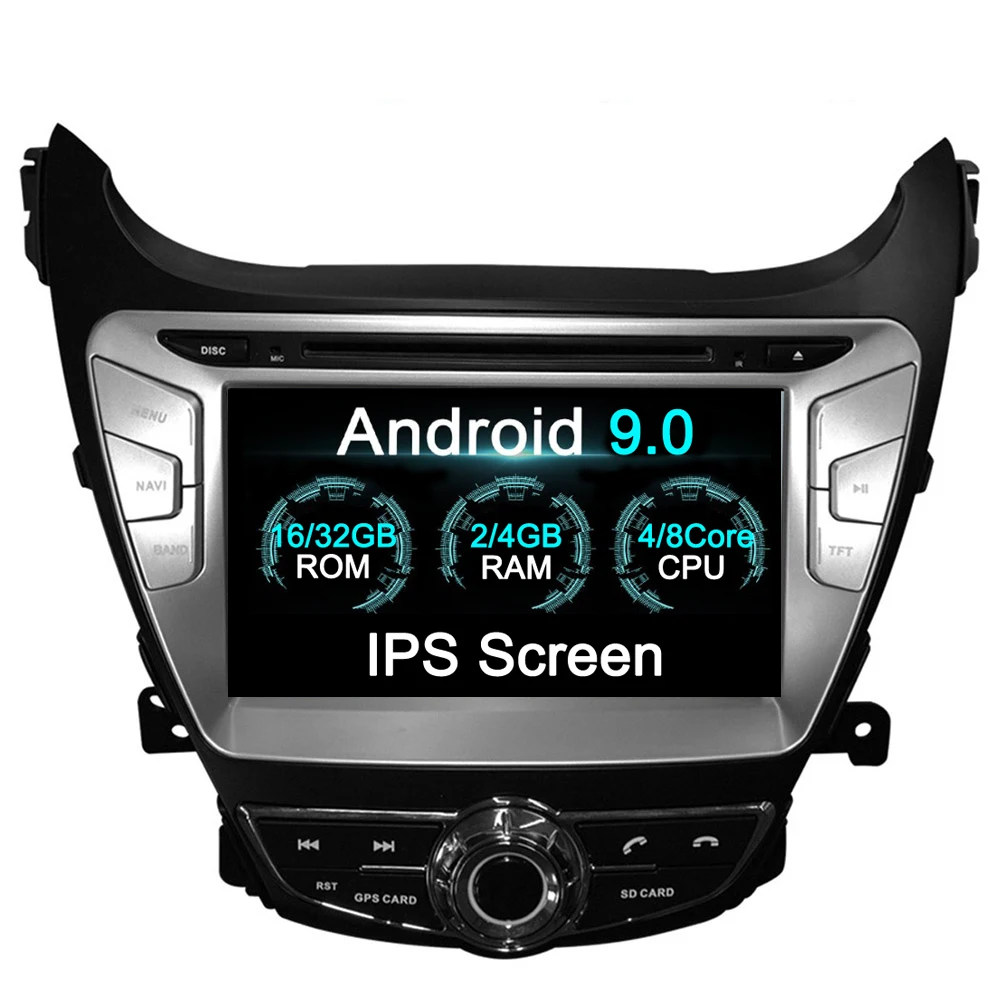 

4+32GB RAM Android 9.0 Car DVD GPS Navigation Multimedia Player Car Stereo for HYUNDAI Elantra 2011 2012 2013 Radio Headunit
