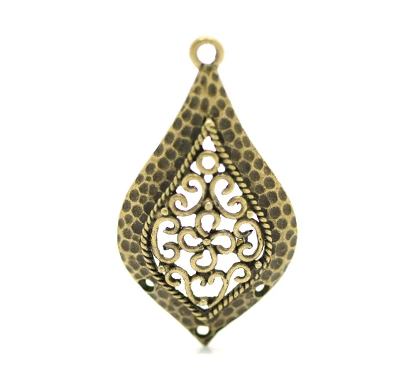 Zinc metal alloy Connectors Findings Teardrop Antique Bronze Flower Hollow Pattern Color Plated 4.4cm x 24mm ,3 PCs
Zinc metal alloy Connectors Findings Teardrop Antique Bronze Flower Hollow Pattern Color Plated 4.4cm x 24mm ,3 PCs