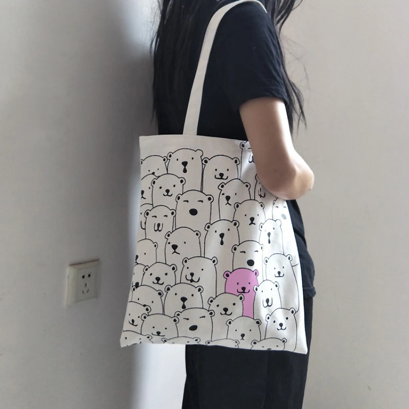 Youda Pattern Discolored Canvas Bag Simple Fashion Cartoon Print Cute Lady Handbag Shopping Shoulder Bags Casual Ladies Tote
Youda Pattern Discolored Canvas Bag Simple Fashion Cartoon Print Cute Lady Handbag Shopping Shoulder Bags Casual Ladies Tote