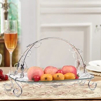 European banquet room glass fruit bowl iron fruit dish modern style dessert bread basket shelf flower basket
European banquet room glass fruit bowl iron fruit dish modern style dessert bread basket shelf flower basket