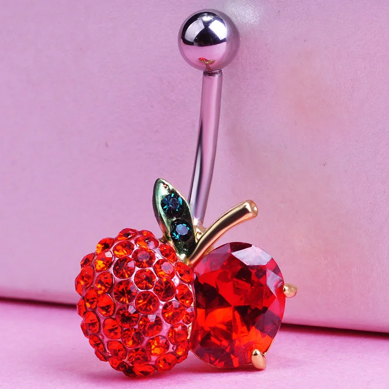 Accessories For Body Jewelry Red Apple Piercing Navel Belly Button Rings Tragus Gold-color Navel Ombligo Sexy Body Jewelry
Accessories For Body Jewelry Red Apple Piercing Navel Belly Button Rings Tragus Gold-color Navel Ombligo Sexy Body Jewelry