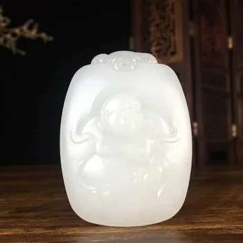J04#Hetian jade white jade pendant jade warm
J04#Hetian jade white jade pendant jade warm