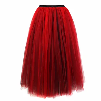 Sapubonva Women Skirt Princess Tutu Tulle Skirts Corsets and Bustiers Fashion Ball Gown Lolita Long Skirt Mesh Red faldas Jupe
Sapubonva Women Skirt Princess Tutu Tulle Skirts Corsets and Bustiers Fashion Ball Gown Lolita Long Skirt Mesh Red faldas Jupe