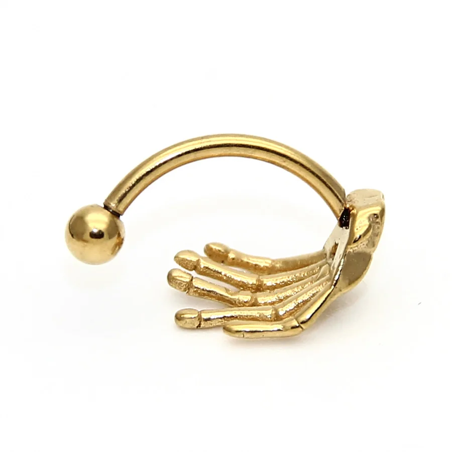 ZLDYOU Stainless Steel Gold Eyebrow Rings Hand Claw Ear Tragus Earring Skull Claw Belly Rings Body Piercing Jewelry Women Men
ZLDYOU Stainless Steel Gold Eyebrow Rings Hand Claw Ear Tragus Earring Skull Claw Belly Rings Body Piercing Jewelry Women Men