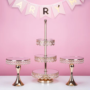 3pcs mirror cake stand set Gold CrystalElectroplating mirror surface wedding
3pcs mirror cake stand set Gold CrystalElectroplating mirror surface wedding