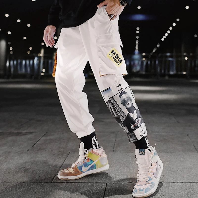 2019 Color Block Hip Hop White Black Patchwork Cargo Joggers Letter Print Harem Pants Men Casual Dance Trousers Sweatpants Male
2019 Color Block Hip Hop White Black Patchwork Cargo Joggers Letter Print Harem Pants Men Casual Dance Trousers Sweatpants Male