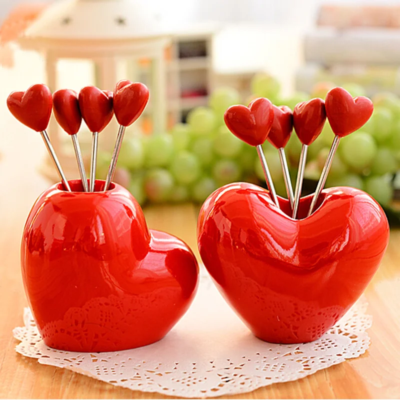 5pcs Red Heart Stainless Steel Fruit Fork set with holder stand tableware Dinnerware Sets fruit toothpick kitchen accessories
5pcs Red Heart Stainless Steel Fruit Fork set with holder stand tableware Dinnerware Sets fruit toothpick kitchen accessories