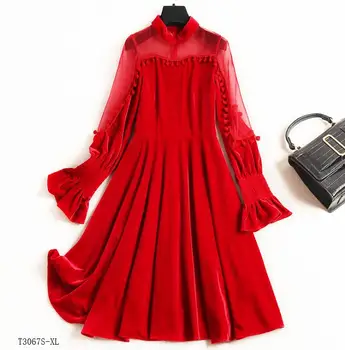 European style 2019 New arrivals summer Spring fashion women clothes temperament patchwork mesh vintage dress T3067
European style 2019 New arrivals summer Spring fashion women clothes temperament patchwork mesh vintage dress T3067