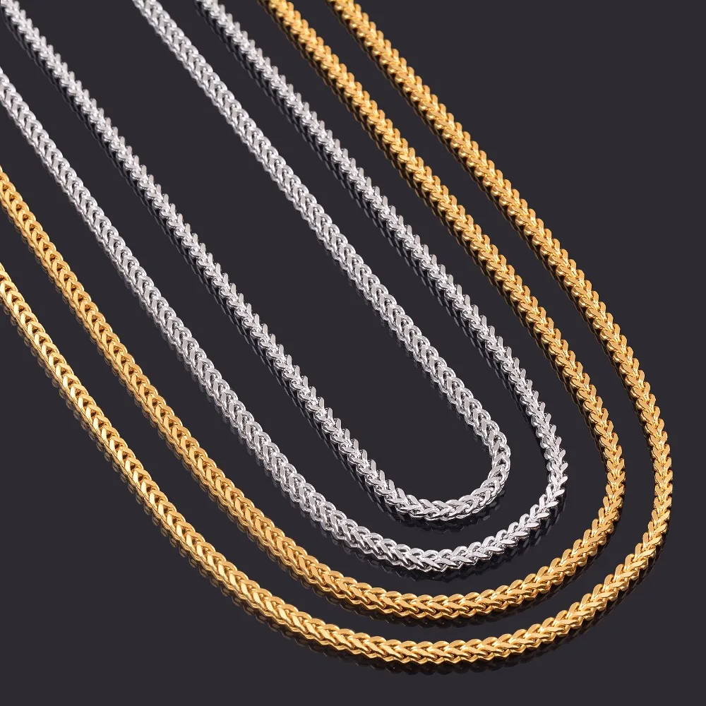 Length 46cm-76cm Width 2.5mm Square Stainless Steel Chain High Quality Charm Pendant Link Necklace Wholesale Two Colors Optional
Length 46cm-76cm Width 2.5mm Square Stainless Steel Chain High Quality Charm Pendant Link Necklace Wholesale Two Colors Optional