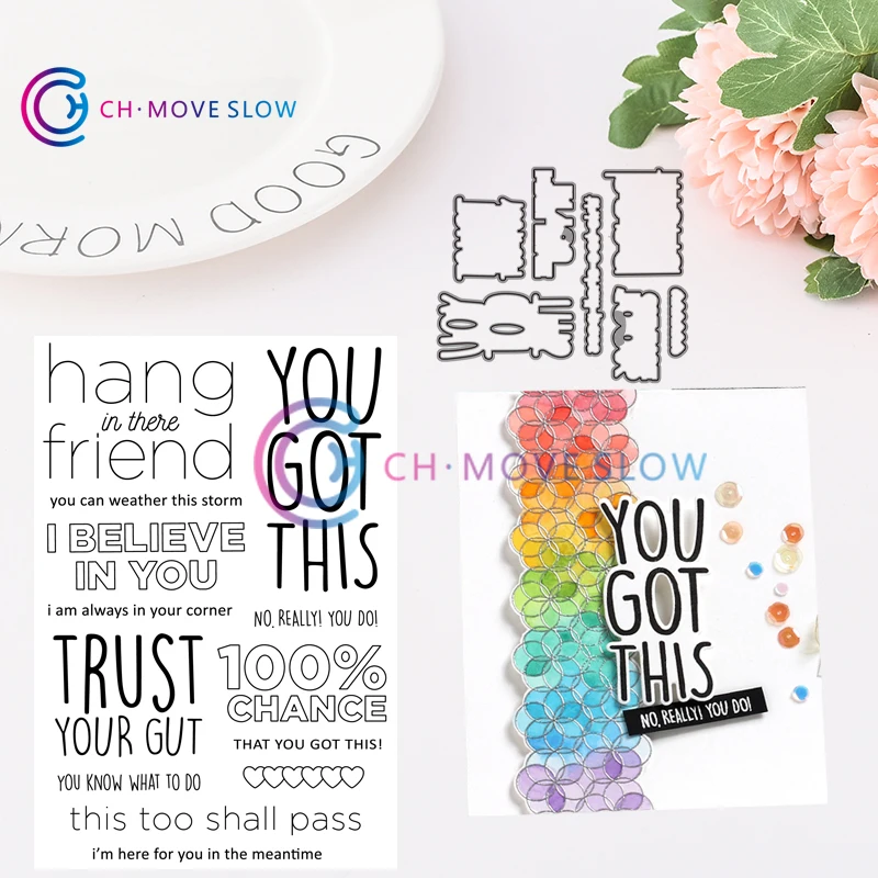 CH you got this Metal Cutting Dies and stamps DIY Scrapbooking Card Stencil Paper Handmade Album Wedding Decor
CH you got this Metal Cutting Dies and stamps DIY Scrapbooking Card Stencil Paper Handmade Album Wedding Decor