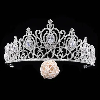 Baroque Heart Shaped Crystal Gold/Silver Color Tiara and Crowns for Bridal Bride Princess Wedding Party Hair Jewelry FORSEVEN
Baroque Heart Shaped Crystal Gold/Silver Color Tiara and Crowns for Bridal Bride Princess Wedding Party Hair Jewelry FORSEVEN