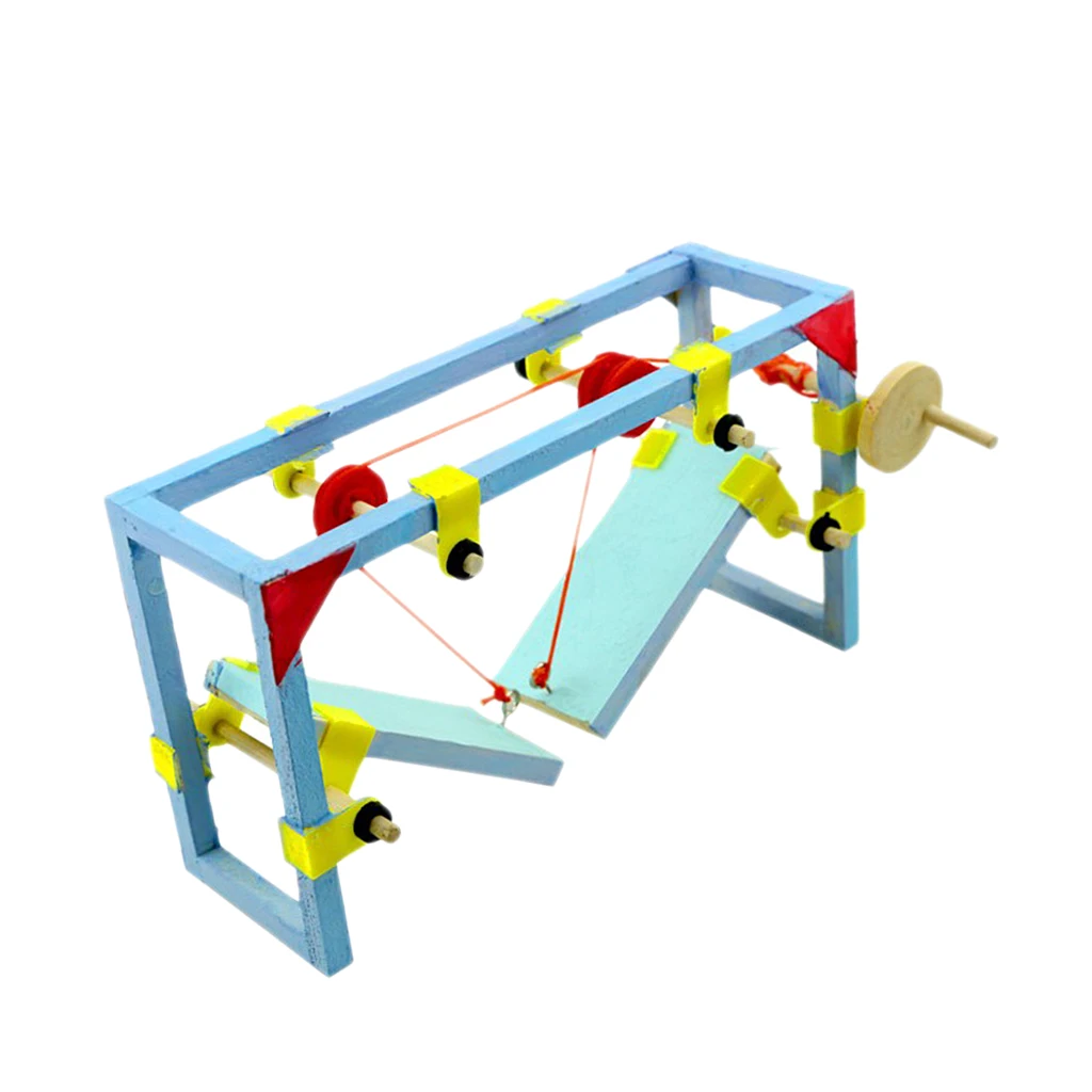 DIY Scientific Lifting Bridge Model Pulley Assembly Kits Educational Toy Physical Teach Learn Science Gadget