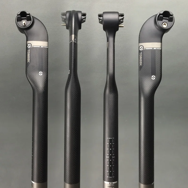 TOSEEK Full 3K Carbon Fiber Cycling Seatpost MTB/Road Bicycle Seat Tube 27.2/30.8/31.6*400mm Angle 25 Degrees
TOSEEK Full 3K Carbon Fiber Cycling Seatpost MTB/Road Bicycle Seat Tube 27.2/30.8/31.6*400mm Angle 25 Degrees