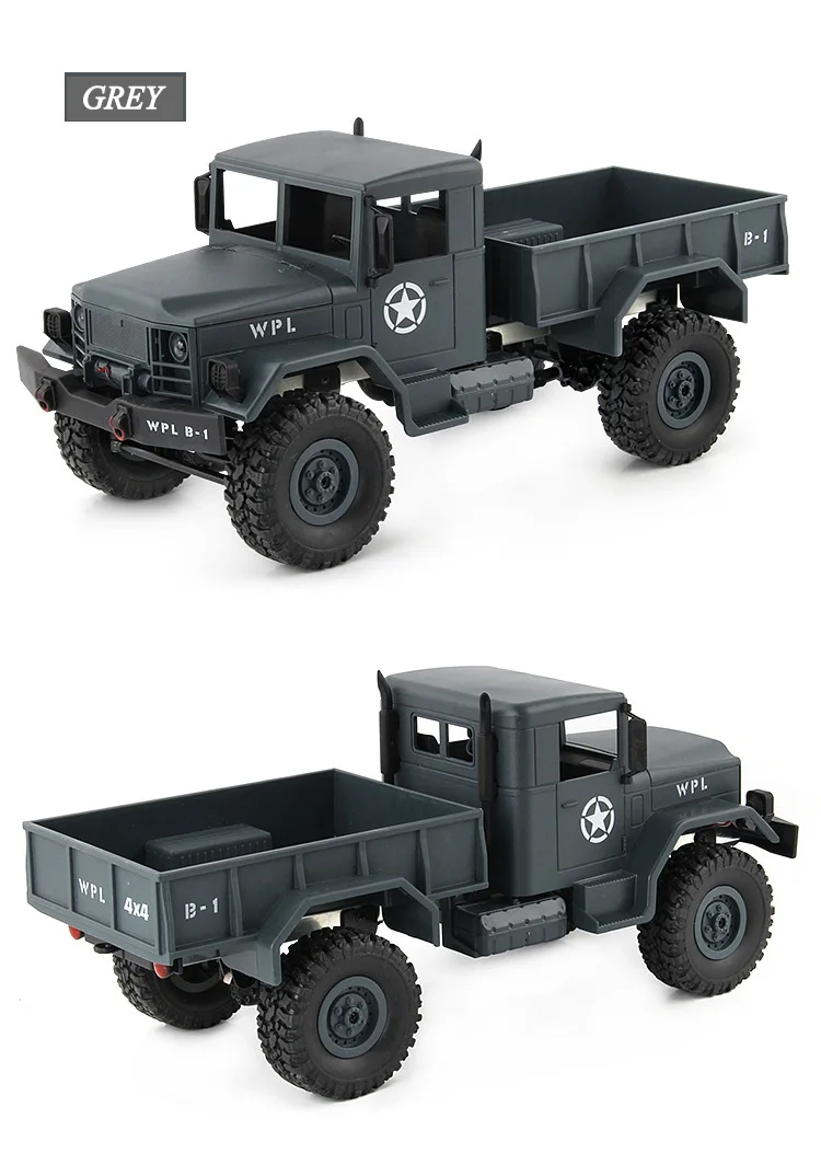 4 High Speed four-wheel Drive Remote Control Car Toy Off-road Vehicle Climbing Car 2.4G Radio Remote Control Military Truck RC B14