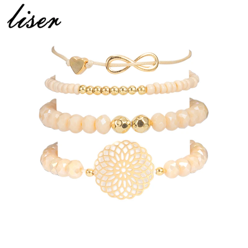 4 PCS New Arrival Hollow Round Beautiful Flowers Shape Design Bead Bracelets For Women Ladies 4pcs/sets Bangles Jewelry
4 PCS New Arrival Hollow Round Beautiful Flowers Shape Design Bead Bracelets For Women Ladies 4pcs/sets Bangles Jewelry