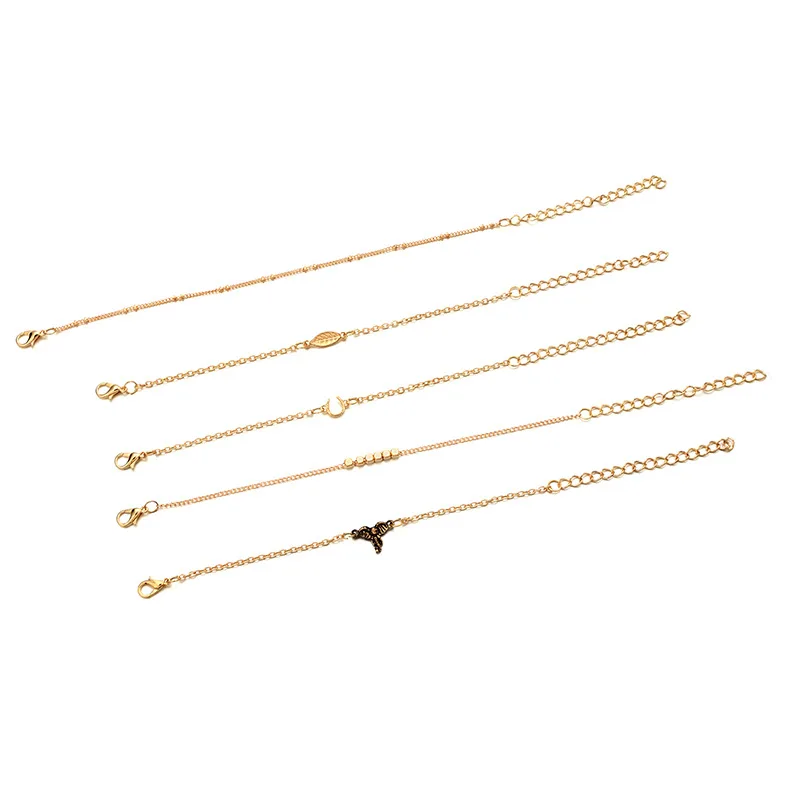 5pcs/set Simple Alloy Leaf Acrylic Square Beads Women Bracelet Gold Color Link Chain Charm Bracelets for Women Jewelry
5pcs/set Simple Alloy Leaf Acrylic Square Beads Women Bracelet Gold Color Link Chain Charm Bracelets for Women Jewelry