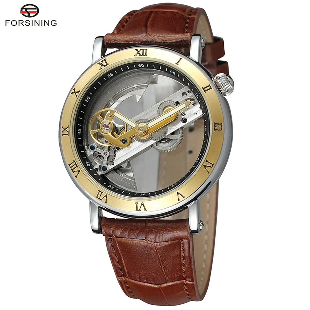 FORSINING Brand Men Simple Style Skeleton Leather Strap Automatic Mechanical Watch Fashion Male Wristwatch Relogio Releges
FORSINING Brand Men Simple Style Skeleton Leather Strap Automatic Mechanical Watch Fashion Male Wristwatch Relogio Releges