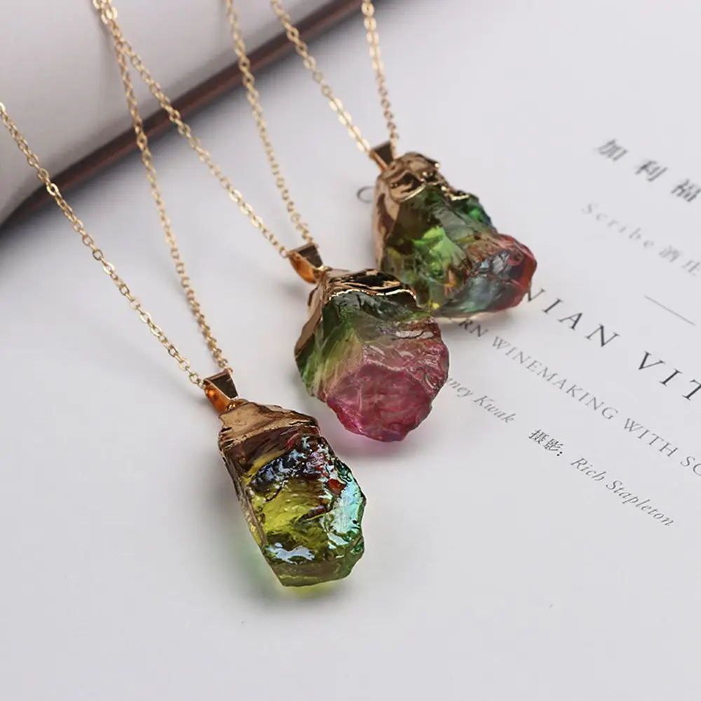 Colorful Natural Stone Pendant Necklace Fashion Chakra Rock Necklace Gold Color Chain Quartz Long Necklace For Women Gifts
Colorful Natural Stone Pendant Necklace Fashion Chakra Rock Necklace Gold Color Chain Quartz Long Necklace For Women Gifts