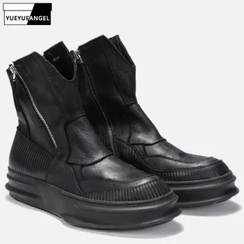 Brand Luxury Mens Cow Real Leather Motorcycle Ankle Boots High Top Thick Platform Shoes Designer Zipper Military Safety Shoes
Brand Luxury Mens Cow Real Leather Motorcycle Ankle Boots High Top Thick Platform Shoes Designer Zipper Military Safety Shoes