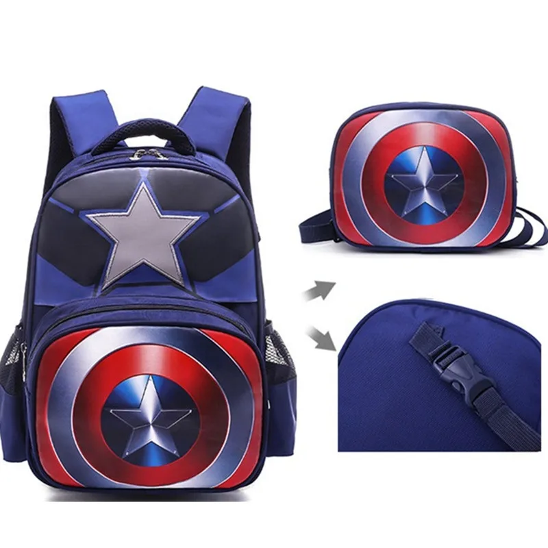 Captain America Boys Schoolbag Children Cartoon Nylon School Backpack Orthopedic Kids Grade 1-3 Primary School Students Bookbag
Captain America Boys Schoolbag Children Cartoon Nylon School Backpack Orthopedic Kids Grade 1-3 Primary School Students Bookbag