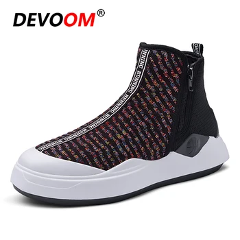 Winter Autumn Male Shoes Fashion Sock Boots Slip on Ziper Superstar Canvas Shoes Men Casual High Top Sneakers Moda Hombre 2018
Winter Autumn Male Shoes Fashion Sock Boots Slip on Ziper Superstar Canvas Shoes Men Casual High Top Sneakers Moda Hombre 2018