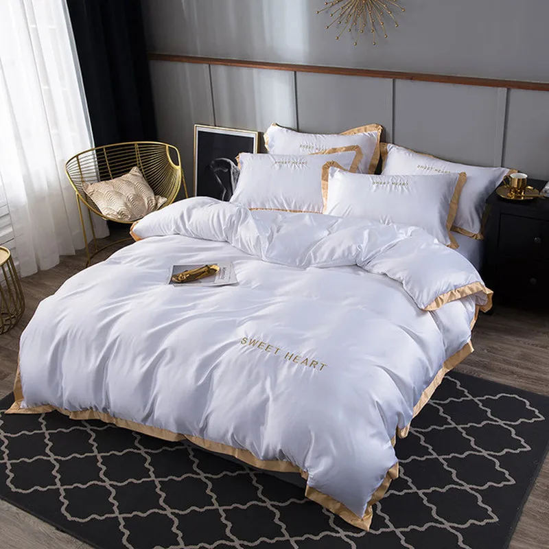 100% Natural Silk Bedding Set With Duvet Cover Bed Sheet Pillowcase Luxury 4pcs Satin Bedding Bed Linen King Queen Twin Size
100% Natural Silk Bedding Set With Duvet Cover Bed Sheet Pillowcase Luxury 4pcs Satin Bedding Bed Linen King Queen Twin Size