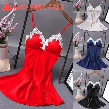 Sexy Lingerie Women Silk Lace Robe Dress Babydoll Sleeveless V Neck Nightdress-Nightgown Solid Slim Ladies Sleepwear 30
Sexy Lingerie Women Silk Lace Robe Dress Babydoll Sleeveless V Neck Nightdress-Nightgown Solid Slim Ladies Sleepwear 30