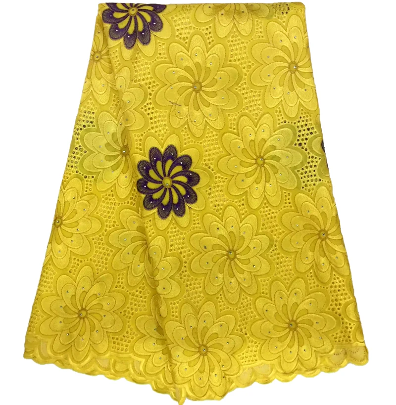 Latest style African Lace Fabric beautiful yellow Swiss Voile Lace fabric Cotton Embroidery lace Fabric with stone high quality
Latest style African Lace Fabric beautiful yellow Swiss Voile Lace fabric Cotton Embroidery lace Fabric with stone high quality