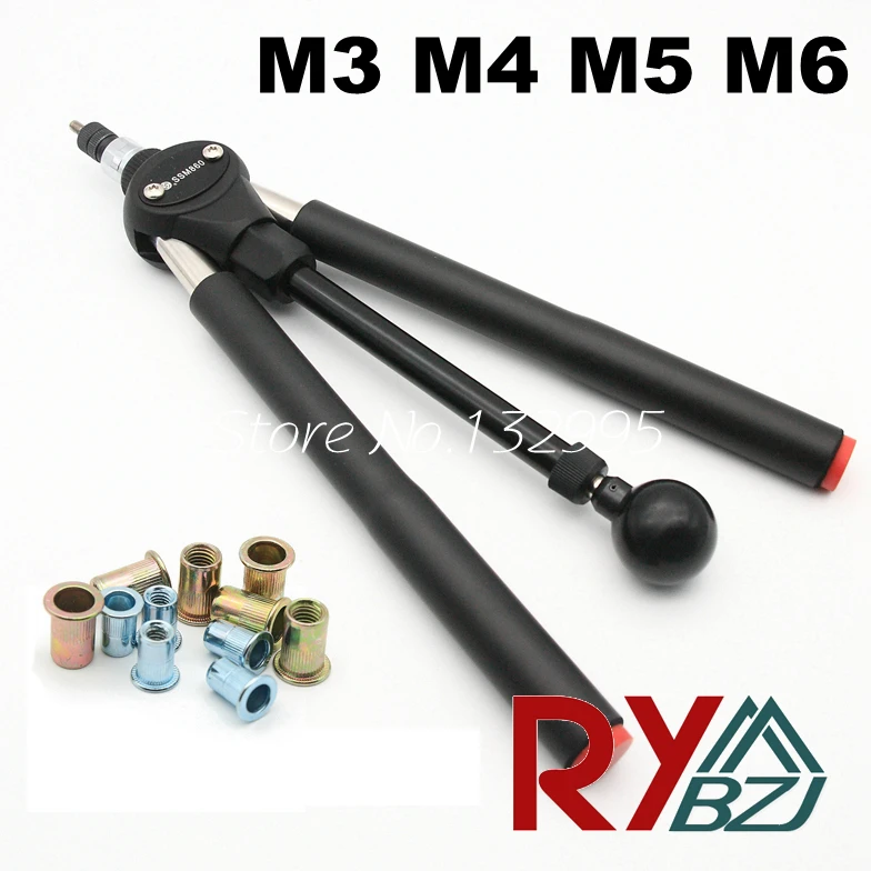 Заклепочные гайки M3 M4 M5 M6 двухсторонние ручные заклепки инструмент для заклепок