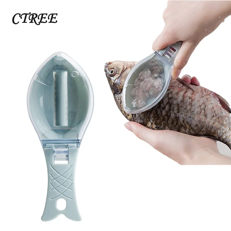 CTREE 1 Pcs Creative Plastic Clean Fish Scales Knife Scraping Fish Scale Clear With Lid Fish Scaler Cleaning Kitchen Gadget C753
CTREE 1 Pcs Creative Plastic Clean Fish Scales Knife Scraping Fish Scale Clear With Lid Fish Scaler Cleaning Kitchen Gadget C753
